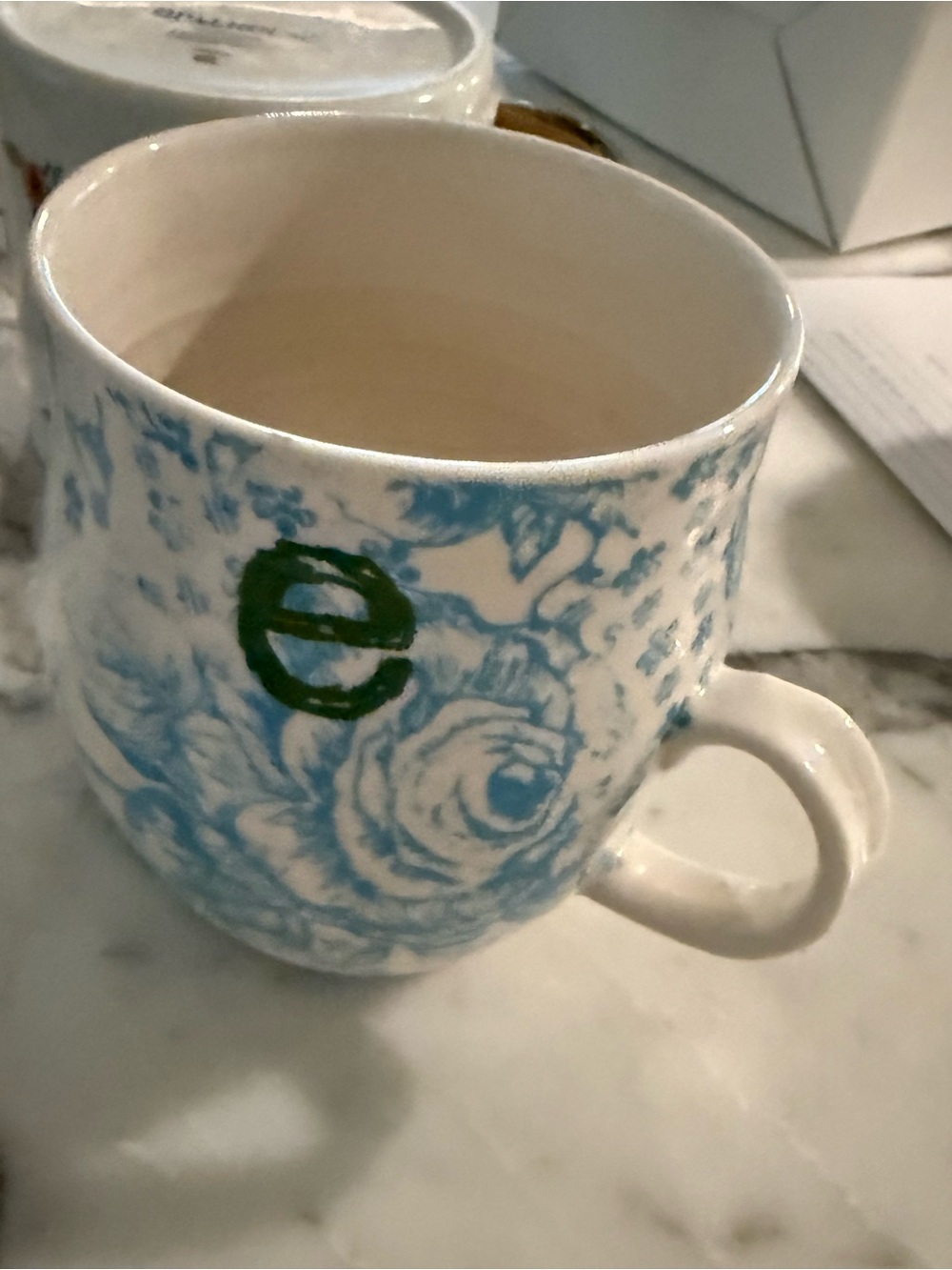 $13 ADD ON Anthropologie E Monogram Coffee Mug Monogram